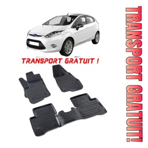 Ford Fiesta VI 2008-2019 Set 4 covorase auto din cauciuc tip tavita premium line 3D - Transport Gratuit!