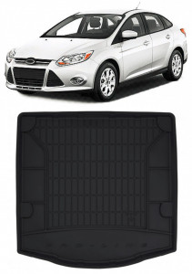 Ford Focus III Sedan din 03.2011 - 08.2018, Tavita Pentru Portbagaj Lux Premium Dedicata, Roata Rezerva Ingusta / Kit Reparatie *1 accesorii pentru autoturismul tau - masina v195965