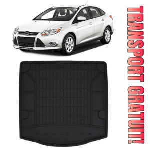 Ford Focus III Sedan din 03.2011 - 08.2018, Tavita Pentru Portbagaj Lux Premium Dedicata, Roata Rezerva Ingusta / Kit Reparatie *1