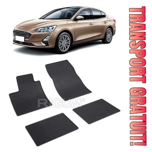 Ford Focus IV, Sedan, fabricat din 09.2018 - Prezent, set covorase auto dedicate, din cauciuc 100% Premium