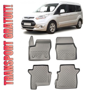 Ford Grand Tourneo Connect II, Van, Din 01.2014 - Prezent , Set Covorase Auto Tip Tavita Premium 3D, din cauciuc