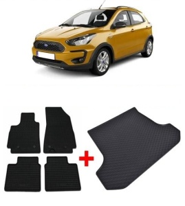 Ford Ka+ Hatchback din 09.2017 - Prezent *3, Set Covorase + tavita portbagaj auto - Img 2