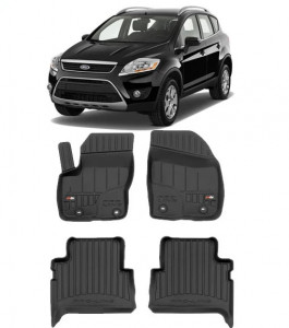 Ford Kuga I, Hatchback, Din 02.2008 - 01.2013 , Set Covorase Auto Tip Tavita Premium 3D, din cauciuc accesorii pentru autoturismul tau - masina v171717