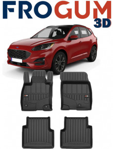 Ford Kuga III, Suv, Din 04.2020 - Prezent , Set Covorase Auto Tip Tavita Premium 3D, din cauciuc accesorii pentru autoturismul tau - masina v174548