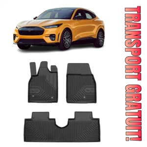 Ford Mustang Mach-E Electric Din 05.2021 - Prezent, Suv , Set Covorase Auto Tip Tavita Premium 3D, din cauciuc