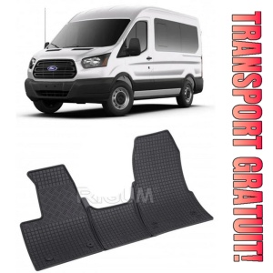 Ford Transit Custom fabricat din 2018 - Prezent (Cutie Automata), set covorase auto dedicate, din cauciuc 100% Premium