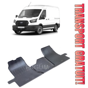 Ford Transit, Van, fabricat din 2000 - 2006, 3 Locuri, set covorase auto dedicate, din cauciuc 100% Premium