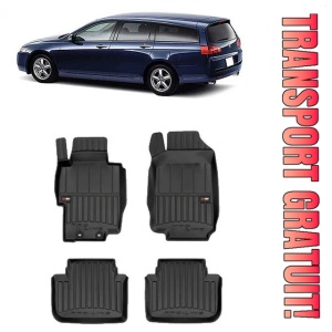 Honda ACCord VII Din 2003 - 08.2008, Combi , Set Covorase Auto Tip Tavita Premium 3D, din cauciuc