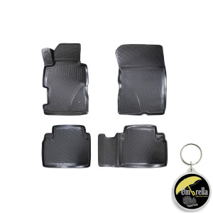 Honda Civic Sedan VIII 2005-2011 Set 4 covorase auto din cauciuc tip tavita premium line 3D accesorii pentru autoturismul tau - masina v242575