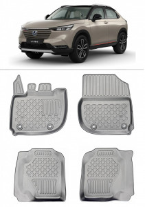 Honda Hr-V III E:Hev Hybrid Din 09.2021 - Prezent, Suv , Set Covorase Auto Tip Tavita Premium 3D, din cauciuc accesorii pentru autoturismul tau - masina v164202