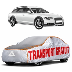 Husa Prelata Antigrindina Auto AUDI A4 Allroad B8 (8KH) din 2009-2016, Protectie auto contra intemperiilor la grindina, Waterproof, 4x Stickere auto AUDI