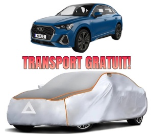 Husa Prelata Antigrindina Auto AUDI Q3 Sportback (F3N) din 2019-2021, Protectie auto contra intemperiilor la grindina, Waterproof, 4x Stickere auto AUDI