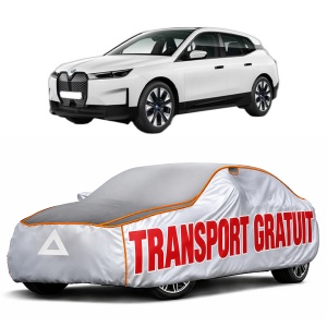 Husa Prelata Antigrindina Auto BMW Seria iX (I20) din 2021-2022, Protectie auto contra intemperiilor la grindina, Waterproof, 4x Stickere auto BMW