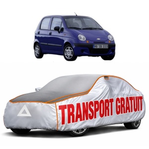 Husa Prelata Antigrindina Auto CHEVROLET SPARK (M150) din 2000-2006, Protectie auto contra intemperiilor la grindina, Waterproof, 4x Stickere auto CHEVROLET