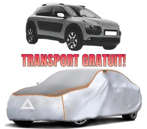 Husa Prelata Antigrindina Auto CITROEN C4 CACTUS din 2014-2018, Protectie auto contra intemperiilor la grindina, Waterproof, 4x Stickere auto CITROEN