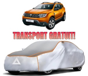 Husa Prelata Antigrindina Auto DACIA DUSTER SUV Van din 2011-2018, Protectie auto contra intemperiilor la grindina, Waterproof, 4x Stickere auto DACIA