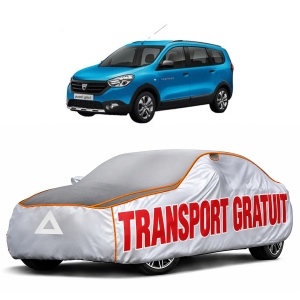 Husa Prelata Antigrindina Auto DACIA LODGY (JS_) din 2012-2019, Protectie auto contra intemperiilor la grindina, Waterproof, 4x Stickere auto DACIA