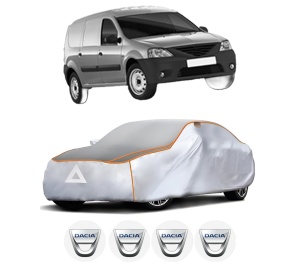 Husa Prelata Antigrindina Auto DACIA LOGAN EXPRESS (FS_) din 2007-2012, Protectie auto contra intemperiilor la grindina, Waterproof, 4x Stickere auto DACIA - Img 2