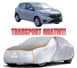 Husa Prelata Antigrindina Auto DACIA SANDERO III din 2021-2022, Protectie auto contra intemperiilor la grindina, Waterproof, 4x Stickere auto DACIA