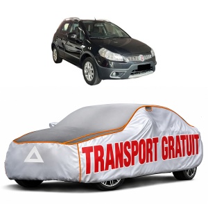 Husa Prelata Antigrindina Auto FIAT SEDICI (189_) din 2006-2014, Protectie auto contra intemperiilor la grindina, Waterproof, 4x Stickere auto FIAT