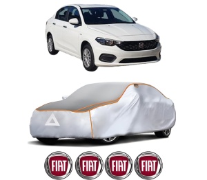 Husa Prelata Antigrindina Auto FIAT TIPO Saloon (356_, 357_) din 2015-2022, Protectie auto contra intemperiilor la grindina, Waterproof, 4x Stickere auto FIAT - Img 2