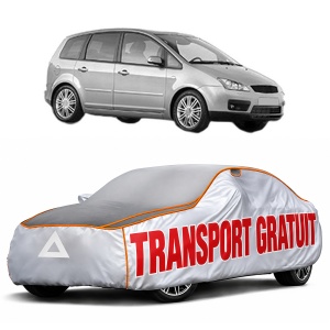 Husa Prelata Antigrindina Auto FORD FOCUS C-MAX (DM2) din 2003-2007, Protectie auto contra intemperiilor la grindina, Waterproof, 4x Stickere auto FORD