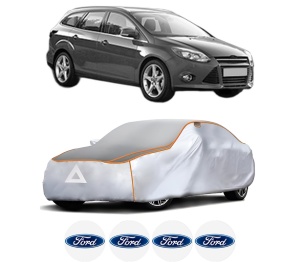 Husa Prelata Antigrindina Auto FORD FOCUS III Turnier din 2010-2020, Protectie auto contra intemperiilor la grindina, Waterproof, 4x Stickere auto FORD - Img 2