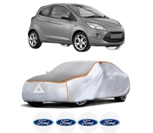 Husa Prelata Antigrindina Auto FORD KA (RU8) din 2008-2016, Protectie auto contra intemperiilor la grindina, Waterproof, 4x Stickere auto FORD - Img 2