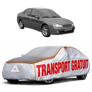 Husa Prelata Antigrindina Auto FORD MONDEO II (BAP) din 1996-2000, Protectie auto contra intemperiilor la grindina, Waterproof, 4x Stickere auto FORD
