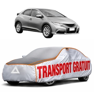 Husa Prelata Antigrindina Auto HONDA CIVIC IX (FK) din 2012-2016, Protectie auto contra intemperiilor la grindina, Waterproof, 4x Stickere auto HONDA