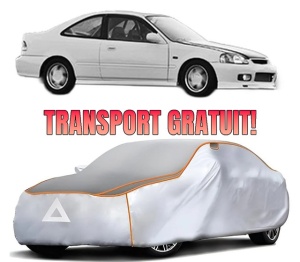 Husa Prelata Antigrindina Auto HONDA CIVIC VI Coupe (EJ, EM1) din 1996-2000, Protectie auto contra intemperiilor la grindina, Waterproof, 4x Stickere auto HONDA
