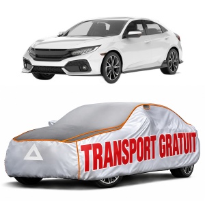 Husa Prelata Antigrindina Auto HONDA CIVIC XI Saloon (FE) din 2021, Protectie auto contra intemperiilor la grindina, Waterproof, 4x Stickere auto HONDA