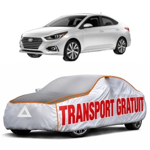Husa Prelata Antigrindina Auto HYUNDAI ACCENT V Saloon (HC) din 2018, Protectie auto contra intemperiilor la grindina, Waterproof, 4x Stickere auto HYUNDAI