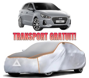 Husa Prelata Antigrindina Auto HYUNDAI i30 Hatchback Van (PDE) din 2016-2020, Protectie auto contra intemperiilor la grindina, Waterproof, 4x Stickere auto HYUNDAI