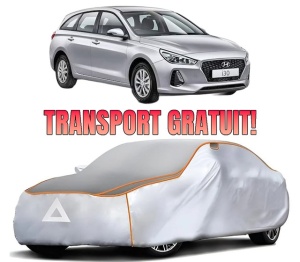 Husa Prelata Antigrindina Auto HYUNDAI i30 Kombi Van (PDE) din 2017-2020, Protectie auto contra intemperiilor la grindina, Waterproof, 4x Stickere auto HYUNDAI