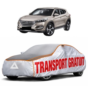 Husa Prelata Antigrindina Auto HYUNDAI TUCSON SUV Van (TLE) din 2015-2020, Protectie auto contra intemperiilor la grindina, Waterproof, 4x Stickere auto HYUNDAI