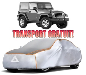 Husa Prelata Antigrindina Auto JEEP WRANGLER III (JK) din 2006-2015, Protectie auto contra intemperiilor la grindina, Waterproof, 4x Stickere auto JEEP