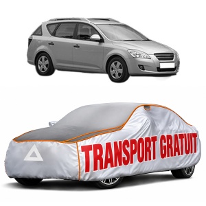 Husa Prelata Antigrindina Auto KIA CEE'D SW (ED) din 2007-2012, Protectie auto contra intemperiilor la grindina, Waterproof, 4x Stickere auto KIA