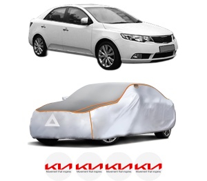 Husa Prelata Antigrindina Auto KIA CERATO II Saloon (TD) din 2009-2014, Protectie auto contra intemperiilor la grindina, Waterproof, 4x Stickere auto KIA - Img 2