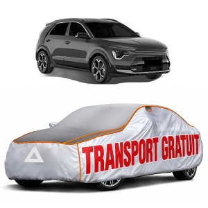 Husa Prelata Antigrindina Auto KIA NIRO II (SG2) din 2022, Protectie auto contra intemperiilor la grindina, Waterproof, 4x Stickere auto KIA