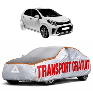 Husa Prelata Antigrindina Auto KIA PICANTO III (JA) din 2017-2020, Protectie auto contra intemperiilor la grindina, Waterproof, 4x Stickere auto KIA