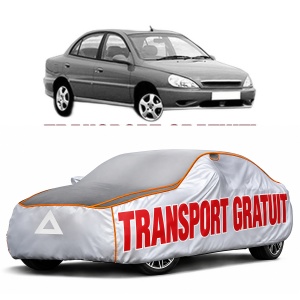 Husa Prelata Antigrindina Auto KIA RIO I Saloon (DC_) din 2000-2005, Protectie auto contra intemperiilor la grindina, Waterproof, 4x Stickere auto KIA