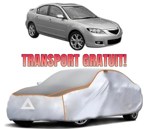 Husa Prelata Antigrindina Auto MAZDA 3 Saloon (BK) din 2003-2009, Protectie auto contra intemperiilor la grindina, Waterproof, 4x Stickere auto MAZDA