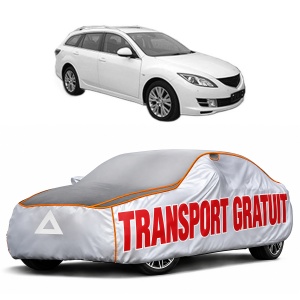 Husa Prelata Antigrindina Auto MAZDA 6 Estate (GH) din 2007-2013, Protectie auto contra intemperiilor la grindina, Waterproof, 4x Stickere auto MAZDA