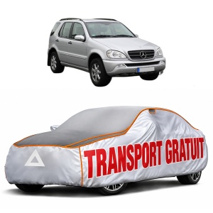Husa Prelata Antigrindina Auto MERCEDES-BENZ M-CLASS (W163) din 1998-2005, Protectie auto contra intemperiilor la grindina, Waterproof, 4x Stickere auto MERCEDES-BENZ