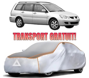 Husa Prelata Antigrindina Auto MITSUBISHI LANCER VII Estate (CS_W, CT_W) din 2003-2008, Protectie auto contra intemperiilor la grindina, Waterproof, 4x Stickere auto MITSUBISHI