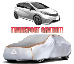 Husa Prelata Antigrindina Auto NISSAN NOTE (E12) din 2012-2016, Protectie auto contra intemperiilor la grindina, Waterproof, 4x Stickere auto NISSAN