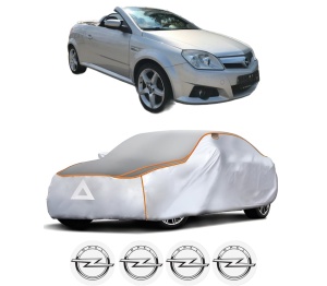 Husa Prelata Antigrindina Auto OPEL TIGRA TwinTop (X04) din 2004-2010, Protectie auto contra intemperiilor la grindina, Waterproof, 4x Stickere auto OPEL - Img 2