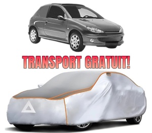 Husa Prelata Antigrindina Auto PEUGEOT 206 Van din 2001-2009, Protectie auto contra intemperiilor la grindina, Waterproof, 4x Stickere auto PEUGEOT