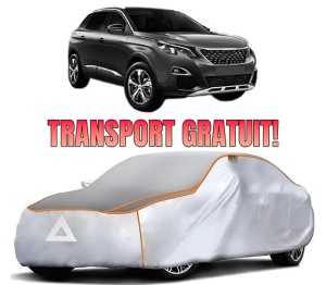 Husa Prelata Antigrindina Auto PEUGEOT 3008 Van (MR_, MC_, MJ_) din 2016-2018, Protectie auto contra intemperiilor la grindina, Waterproof, 4x Stickere auto PEUGEOT